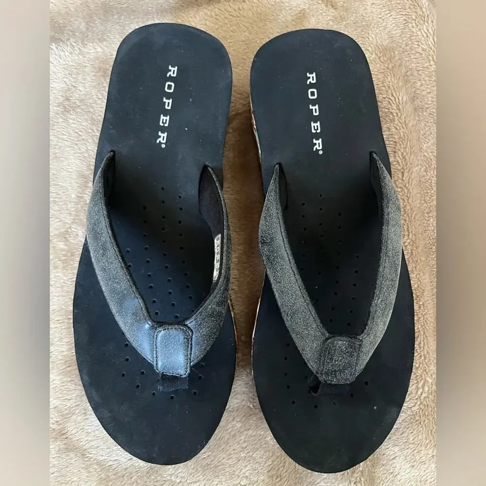 EUC Roper Wave‎ Low Wedge Sandal Women's Size 9 - Picture 8 of 9